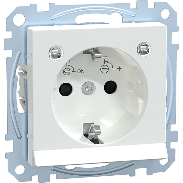 Merten SCHUKO-Steckdose aws/gl Lichtausl.LED-Bel. MEG2304-0325